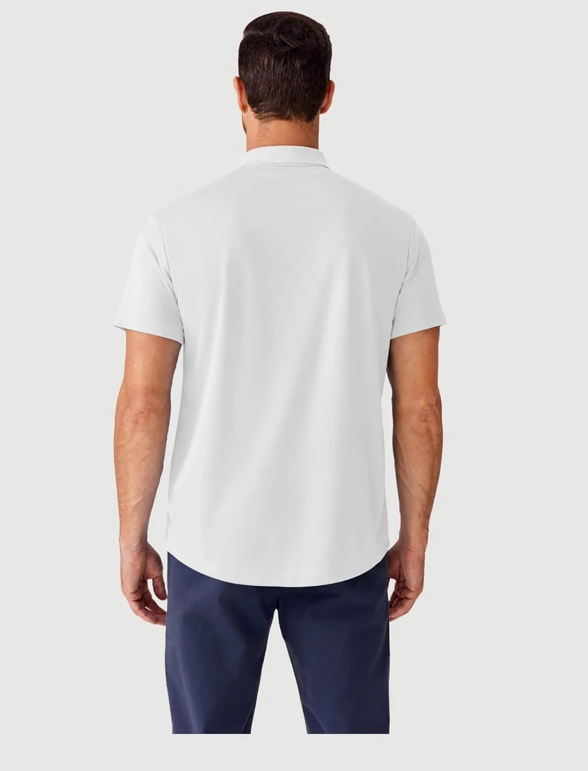 PINSPARK Mens Polo Shirts Short Sleeve Lightweight Moisture Wicking Quick Dry Casual Workout Collared Shirt Plain 3 Pack Set