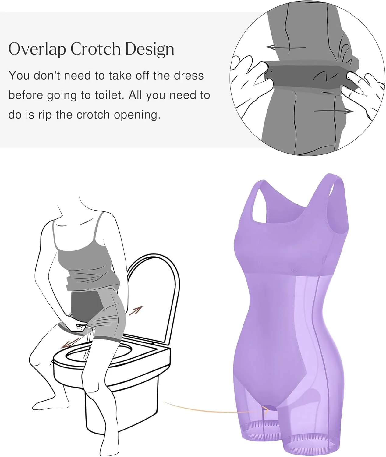Popilush Cocktail Dresses for Women Built in Shapewear Bra 8 in 1 Square Neck Mini Slit Bodycon Summer Dress