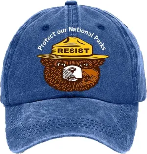 Protect Our National Parks Cap Unisex Baseball Cap Save Wildlife Bear Caps National Park Print Baseball Hat
