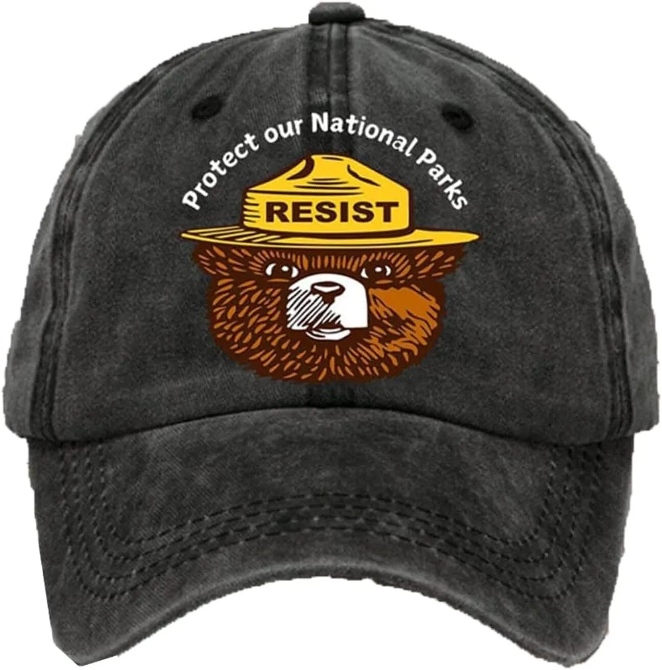 Protect Our National Parks Cap Unisex Baseball Cap Save Wildlife Bear Caps National Park Print Baseball Hat