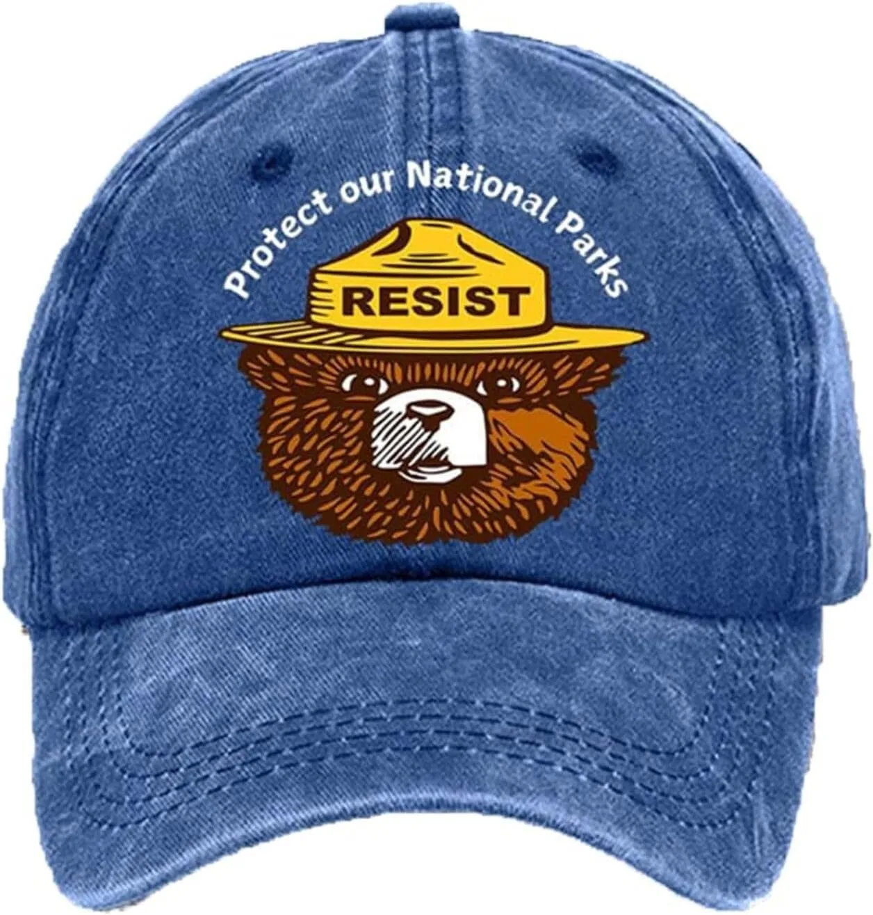 Protect Our National Parks Cap Unisex Baseball Cap Save Wildlife Bear Caps National Park Print Baseball Hat