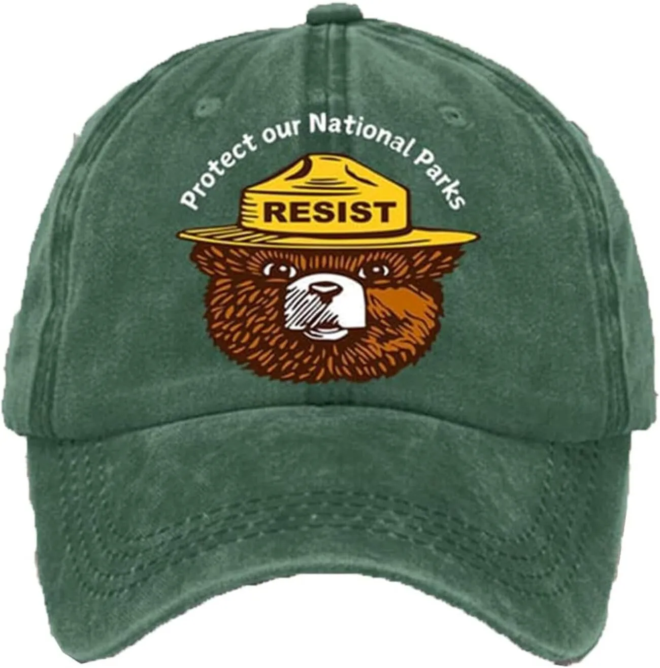 Protect Our National Parks Cap Unisex Baseball Cap Save Wildlife Bear Caps National Park Print Baseball Hat
