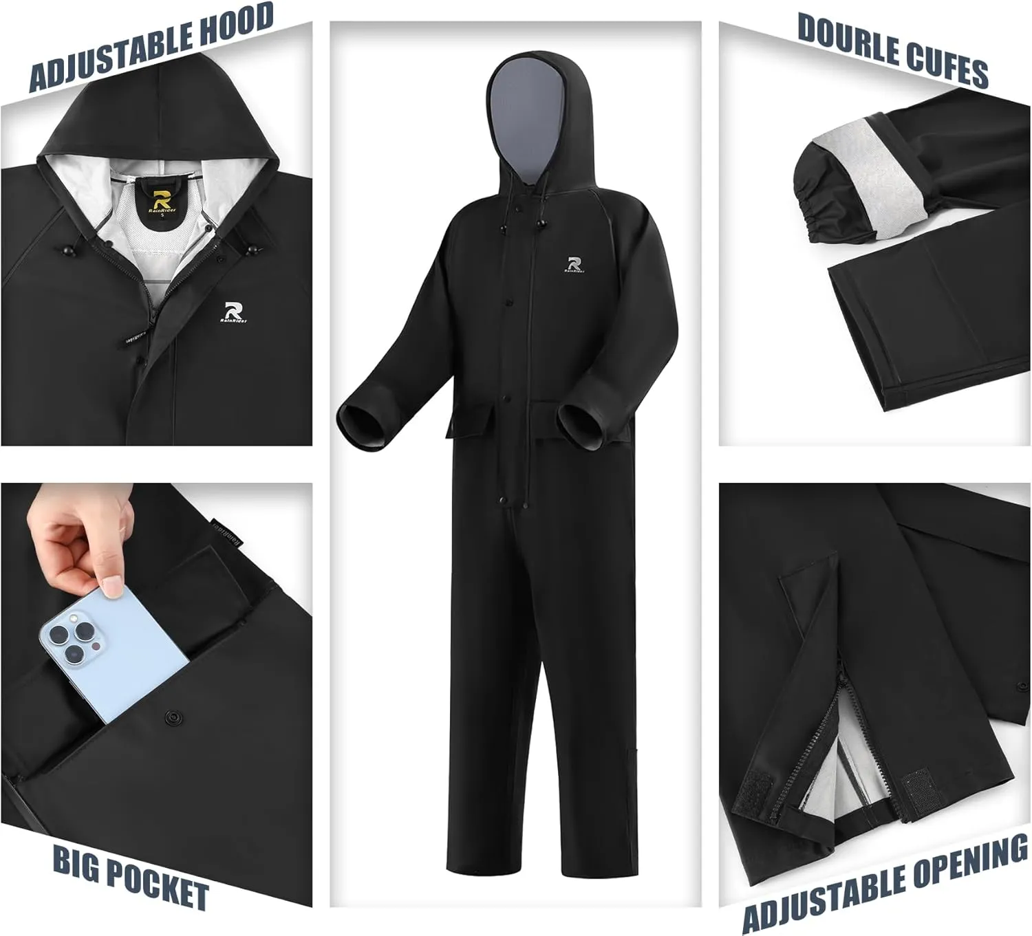 Rain Suits for Men Women Waterproof One Piece Rain Gear Heavy Duty Workwear