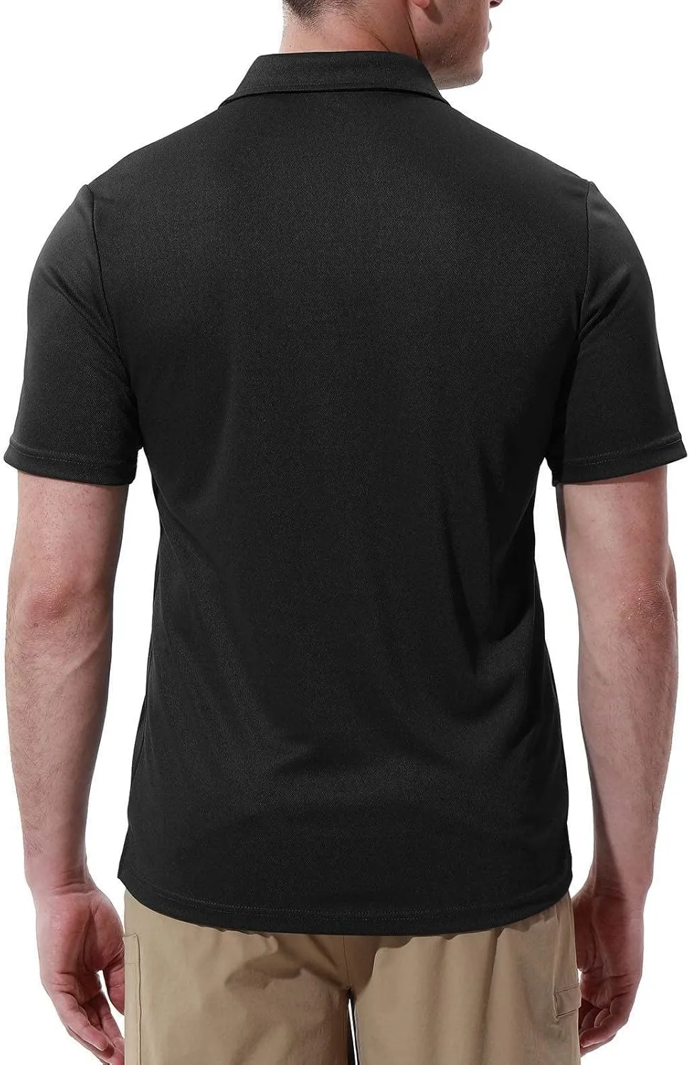 Rdruko Men's Polo Shirts Short Sleeve Quick Dry Outdoor Golf Sports Shirts with Pocket