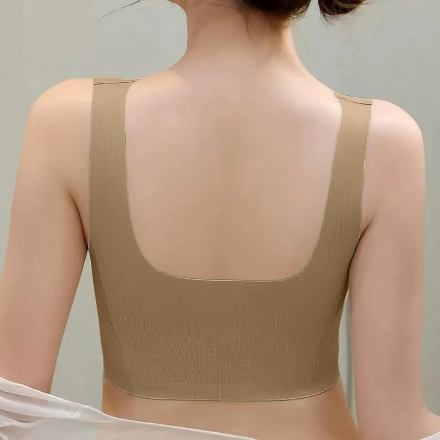 Rosiaa Bra, Ivylift-Seamless Wire-Free Push-Up Bra,Womens Powerful Push-Up Seamless Bra, Lace Tank Top Sleep Bra
