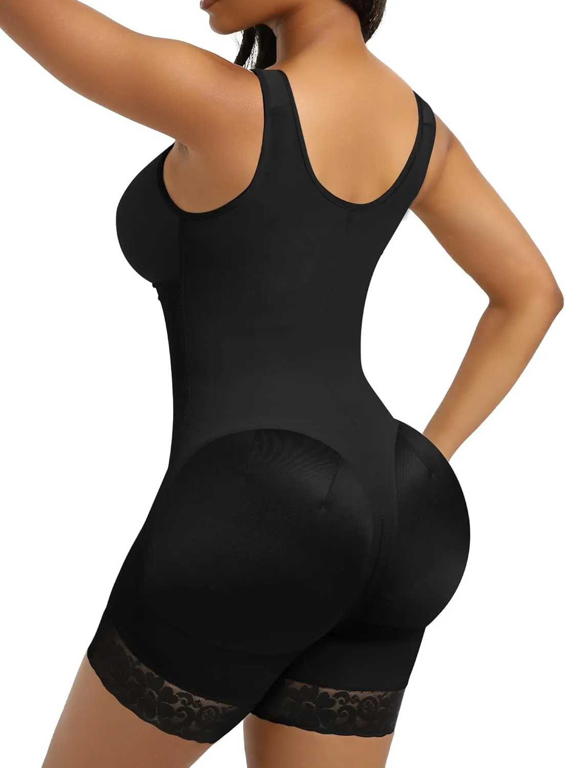 SHAPERX Women's Fajas Colombianas Tummy Control Shapewear Postpartum Full Body Shaper Butt Lifter Bodysuit (No Padding)