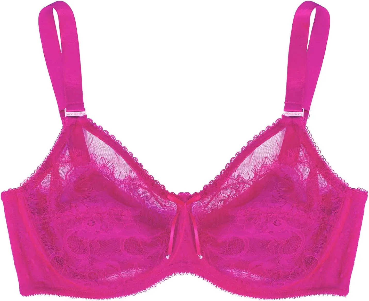 Smart & Sexy Women's Lace & Mesh Full Coverage Bra  Unlined Underwire for Natural Shaping