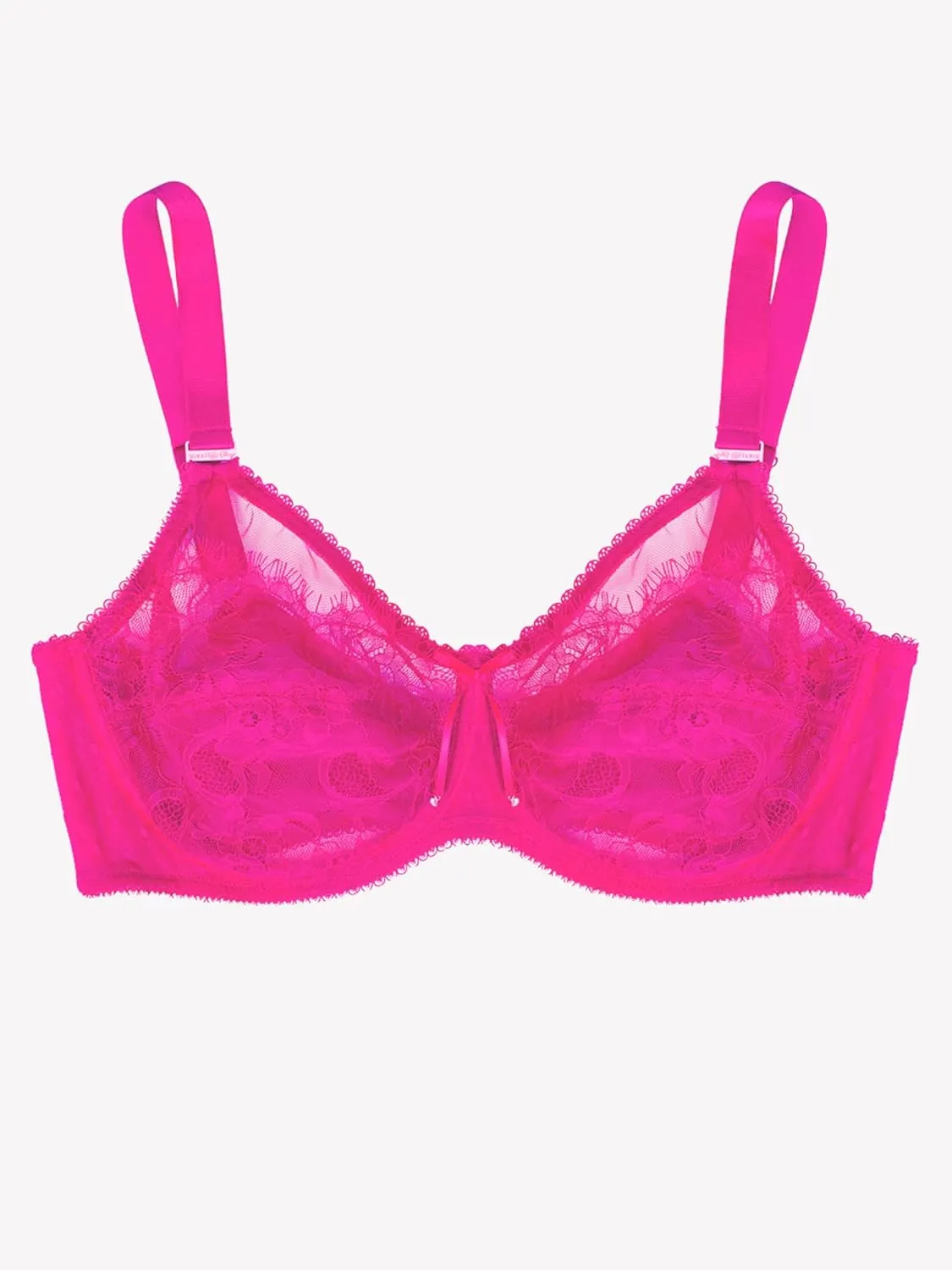 Smart & Sexy Women's Lace & Mesh Full Coverage Bra  Unlined Underwire for Natural Shaping