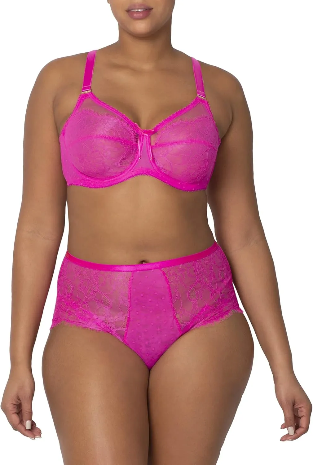 Smart & Sexy Women's Lace & Mesh Full Coverage Bra  Unlined Underwire for Natural Shaping