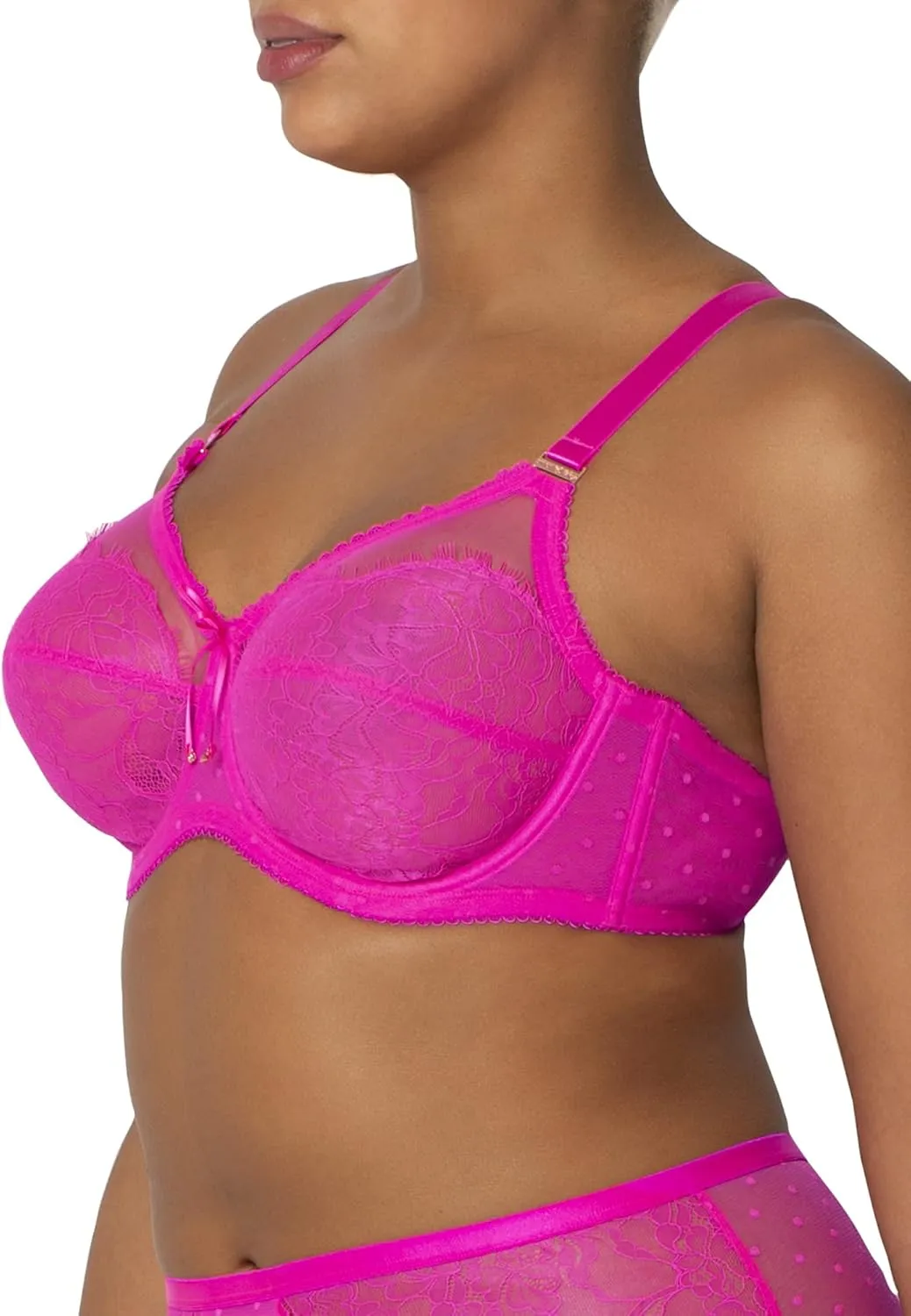 Smart & Sexy Women's Lace & Mesh Full Coverage Bra  Unlined Underwire for Natural Shaping