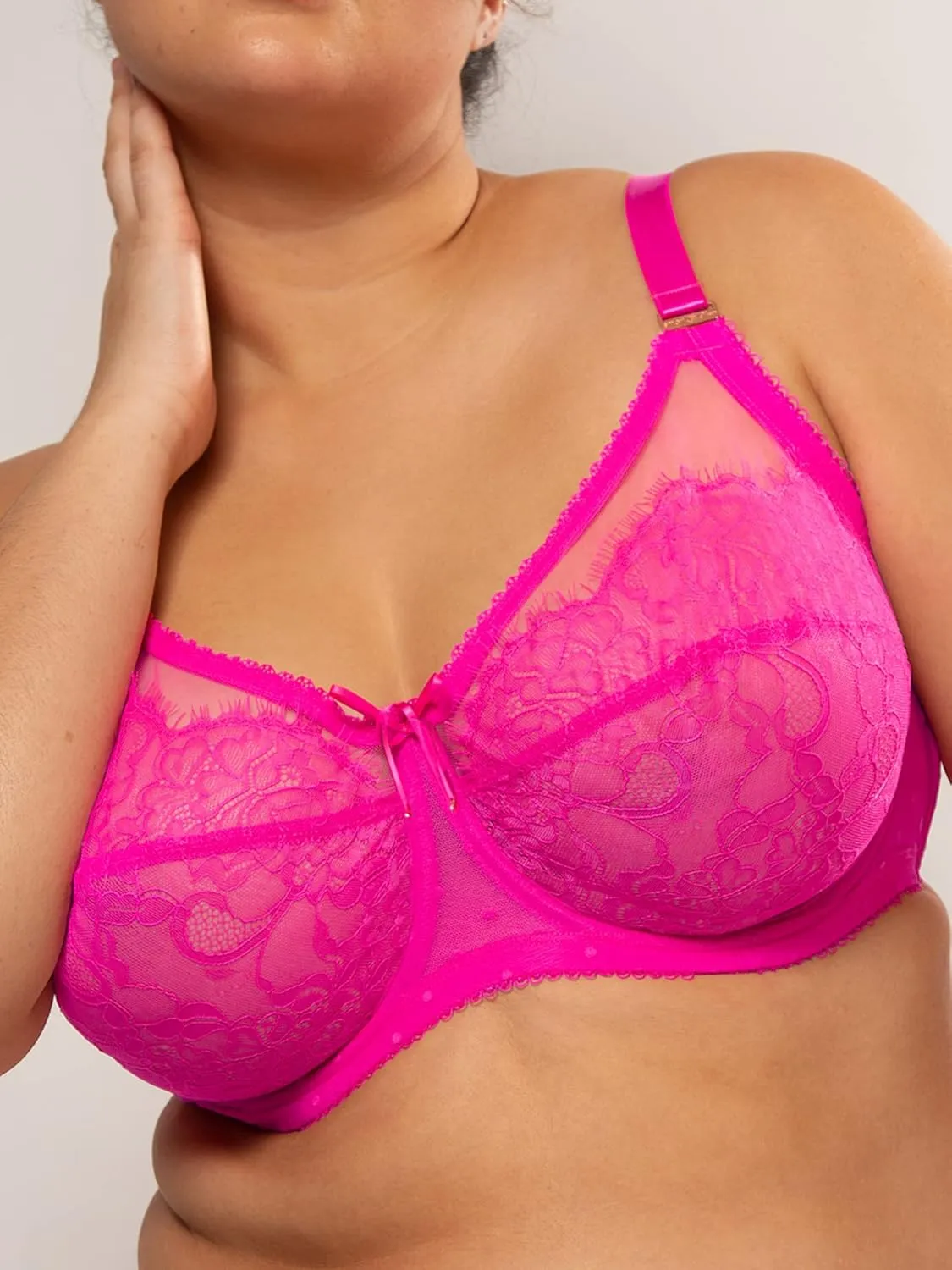 Smart & Sexy Women's Lace & Mesh Full Coverage Bra  Unlined Underwire for Natural Shaping