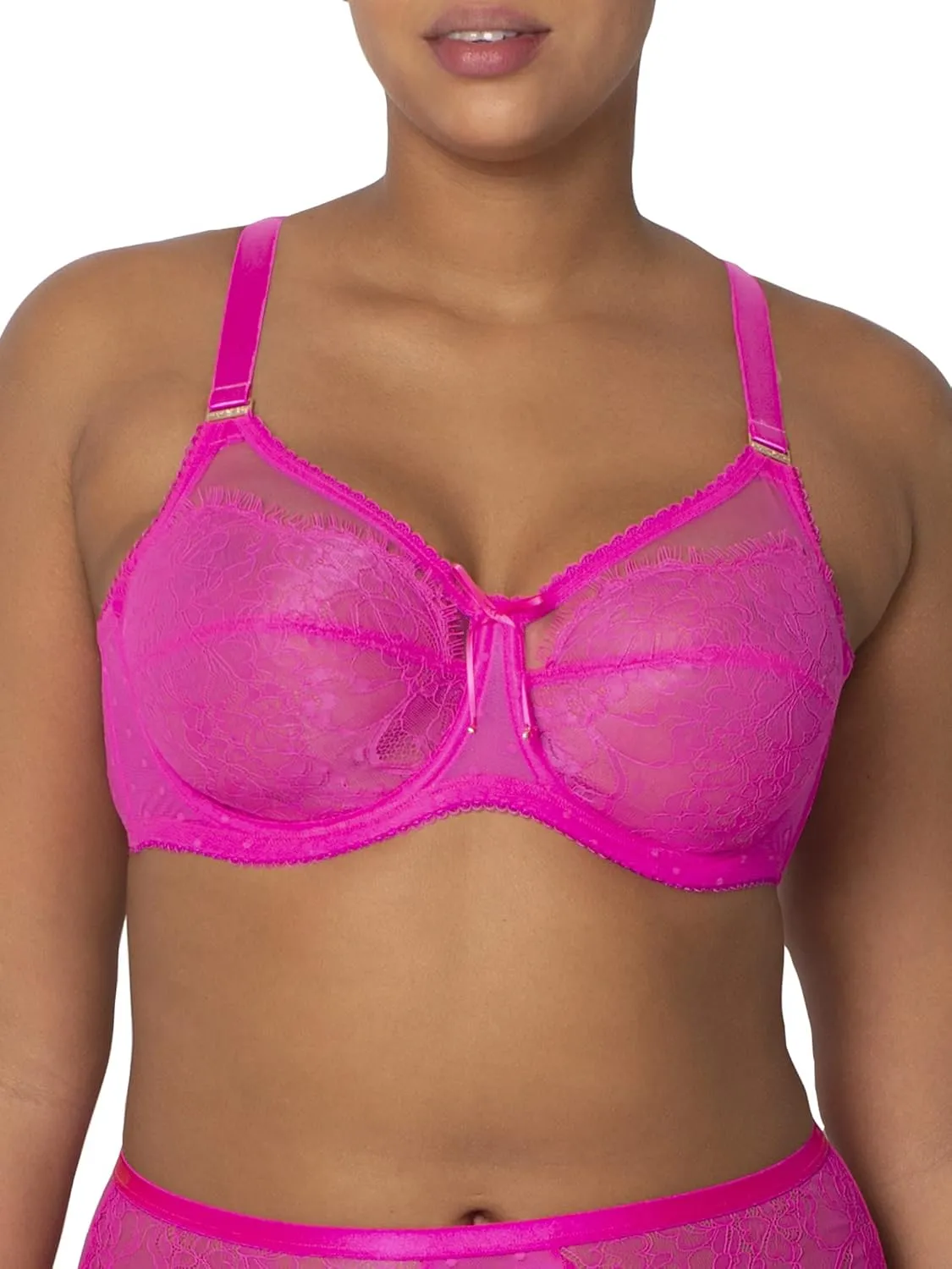 Smart & Sexy Women's Lace & Mesh Full Coverage Bra  Unlined Underwire for Natural Shaping