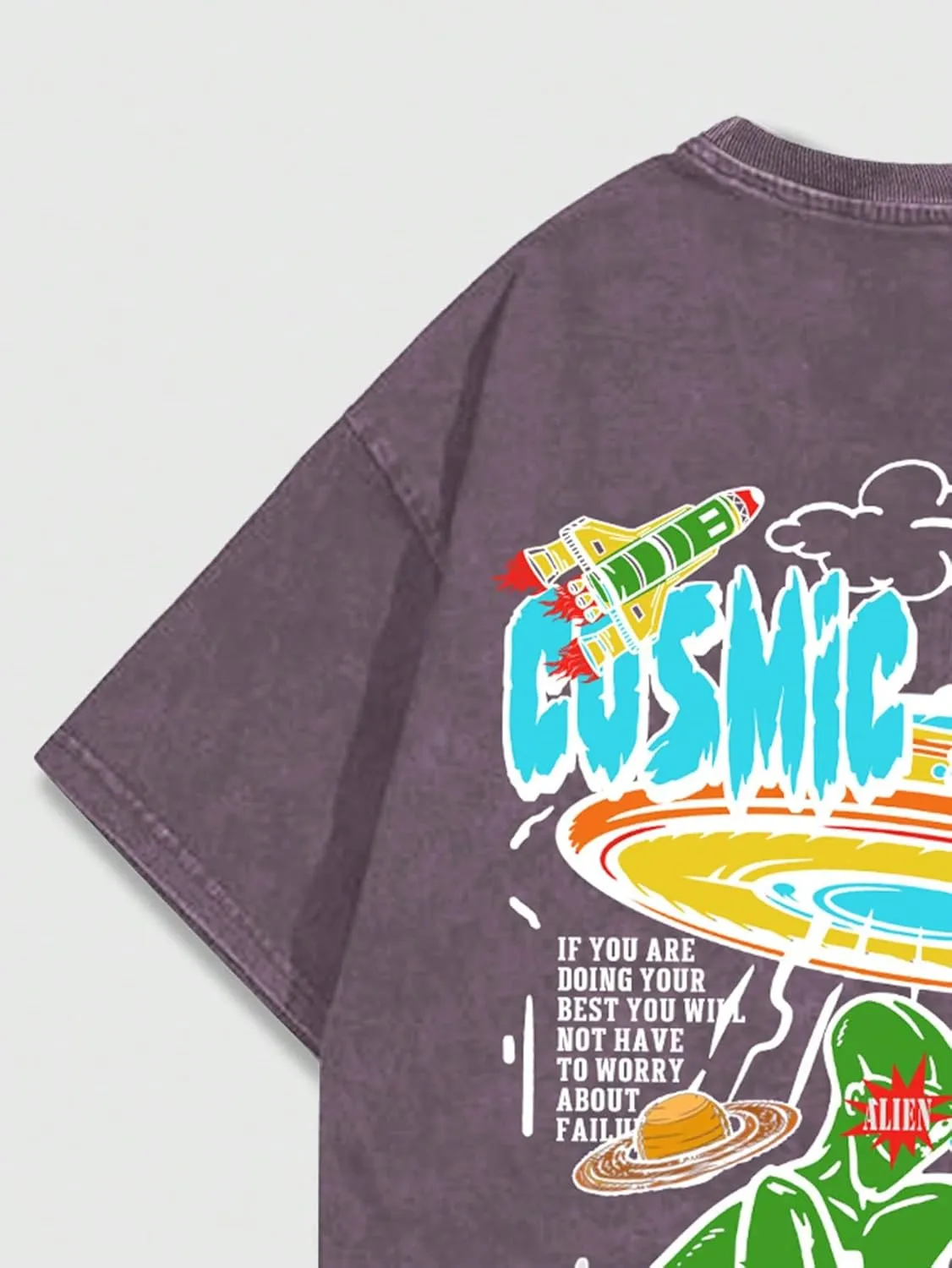 SOLY HUX Men's Graphic Tees Y2K Alien T Shirts Vintage Shirts 90s Oversized Streetwear Tops