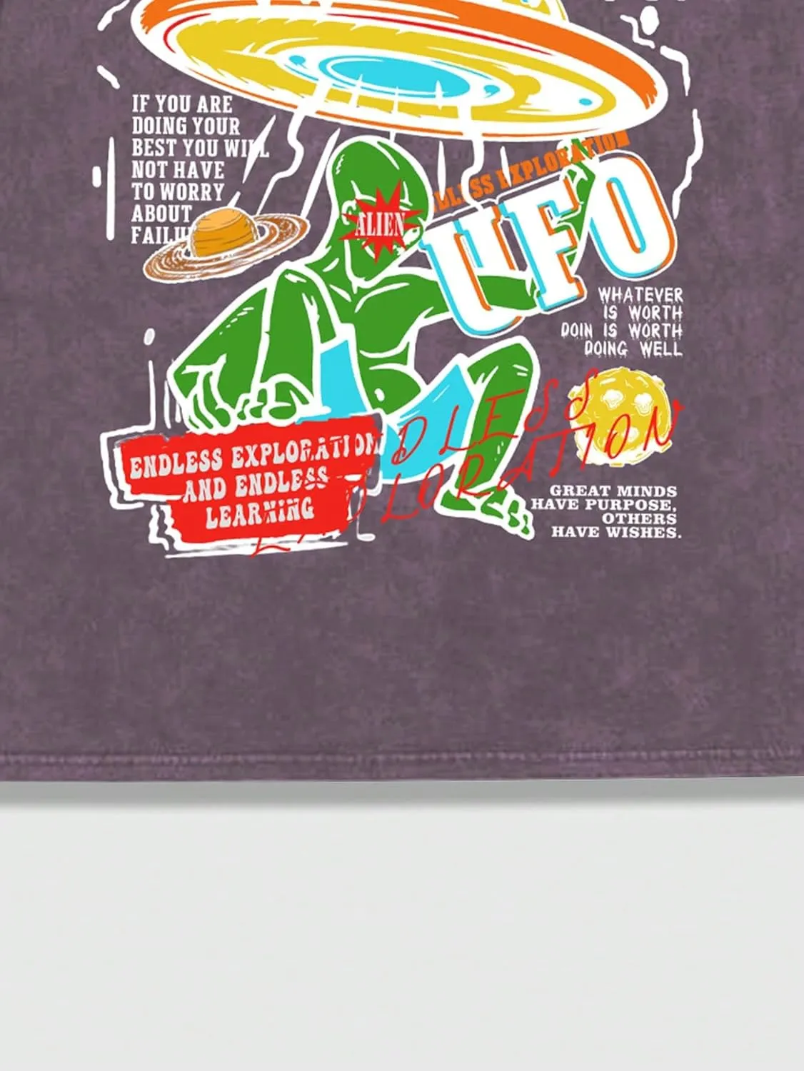 SOLY HUX Men's Graphic Tees Y2K Alien T Shirts Vintage Shirts 90s Oversized Streetwear Tops