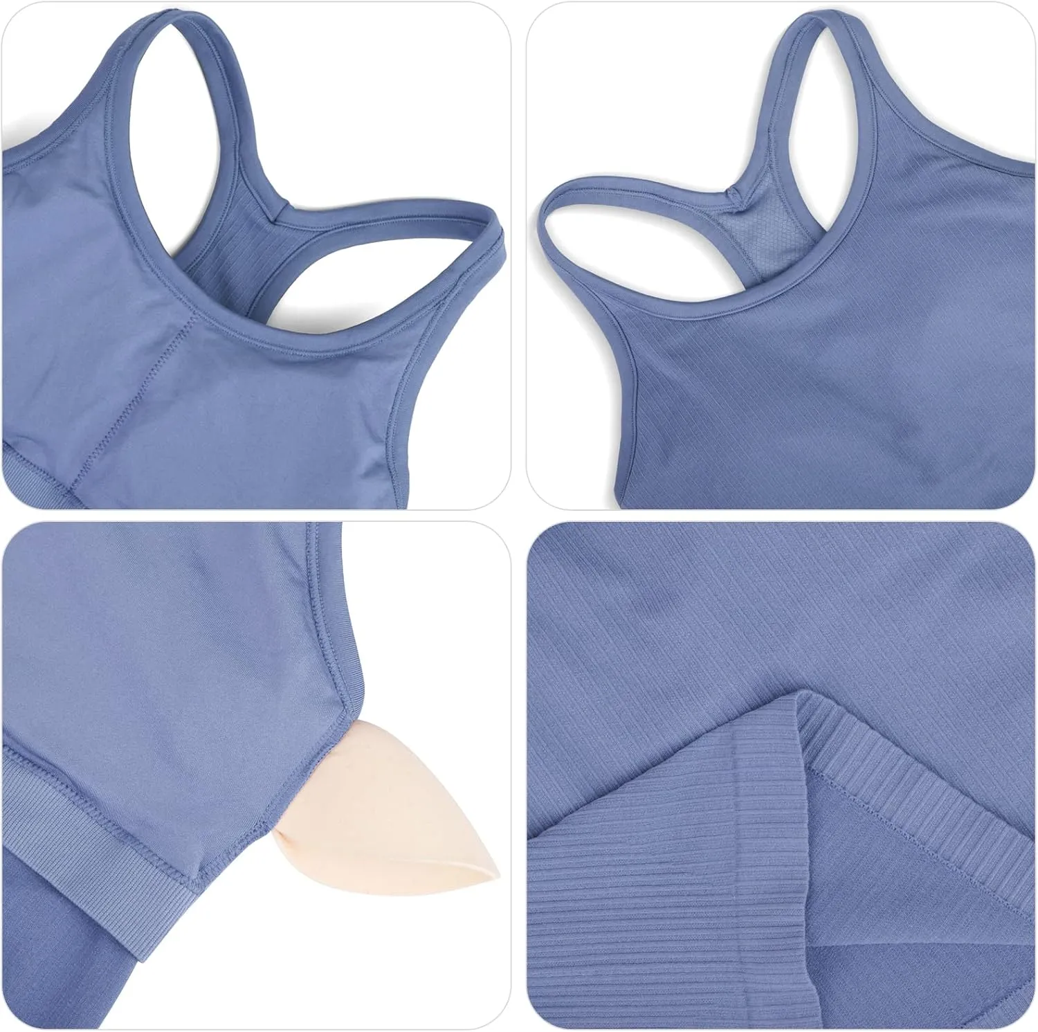 sphinx cat Ribbed Workout Short Racerback Tank Tops for Women with Built in Bra