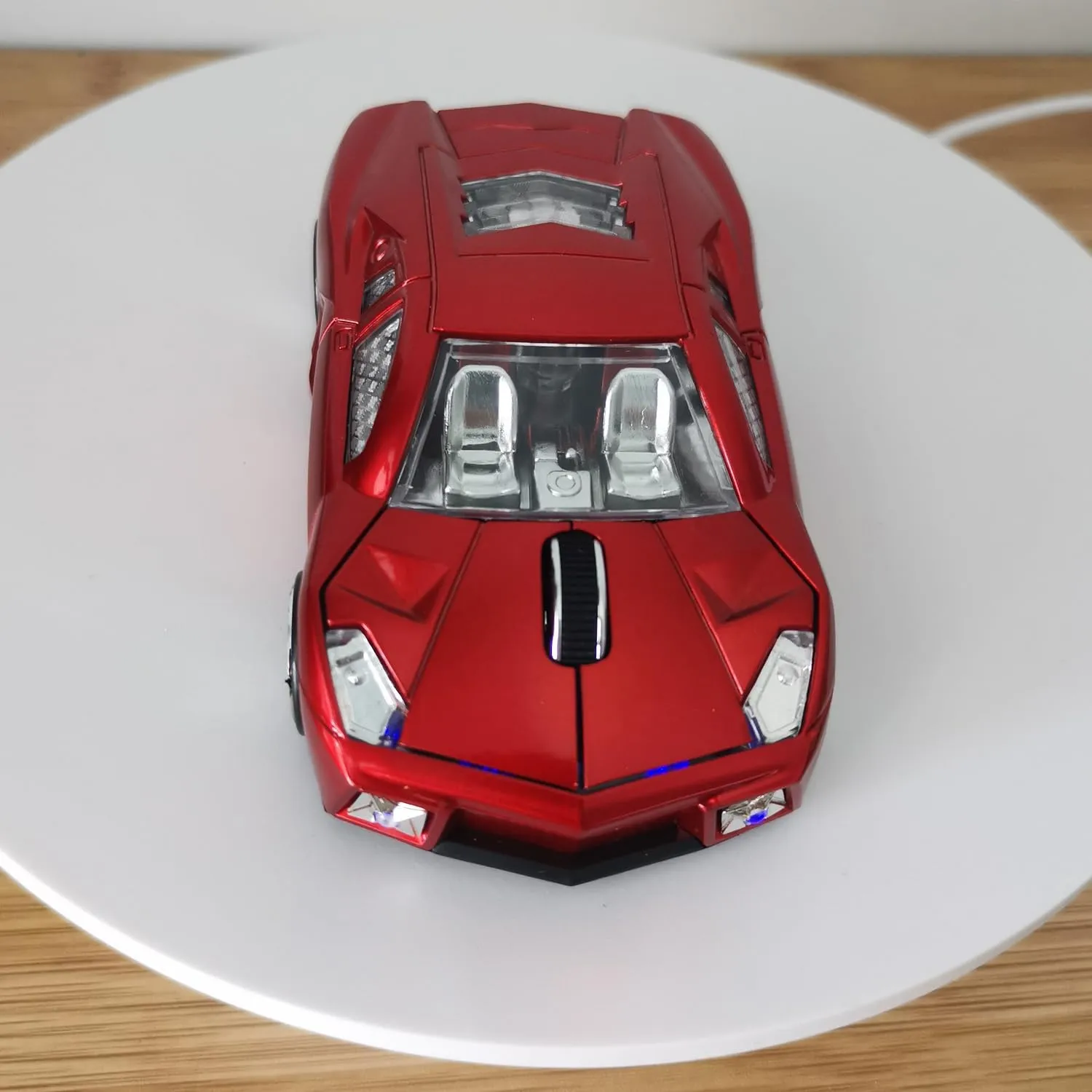 Sport Car Shaped Computer Mouse,Wireless Car Mouse 2.4Ghz Optical Mouse Cute Mouse Cool Mouse for Laptop PC Mac (L-Blue)