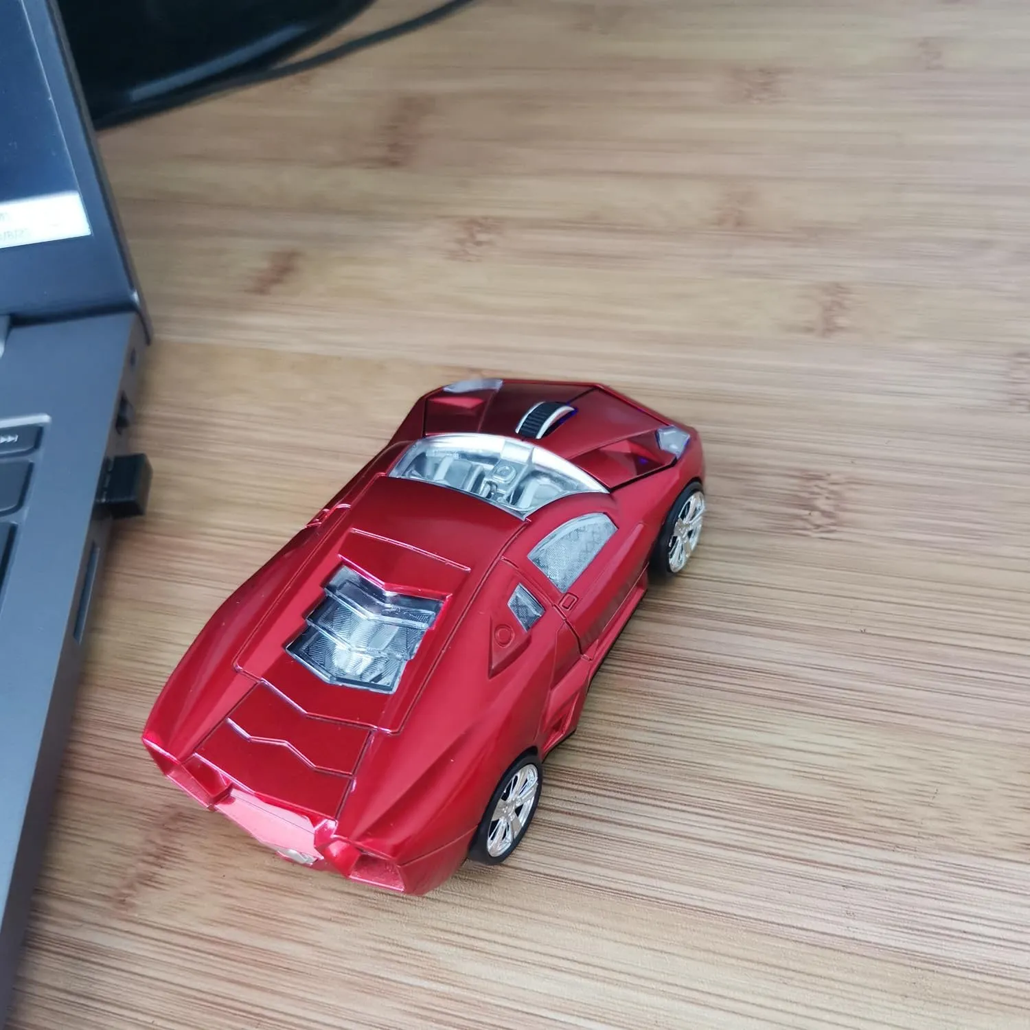 Sport Car Shaped Computer Mouse,Wireless Car Mouse 2.4Ghz Optical Mouse Cute Mouse Cool Mouse for Laptop PC Mac (L-Blue)