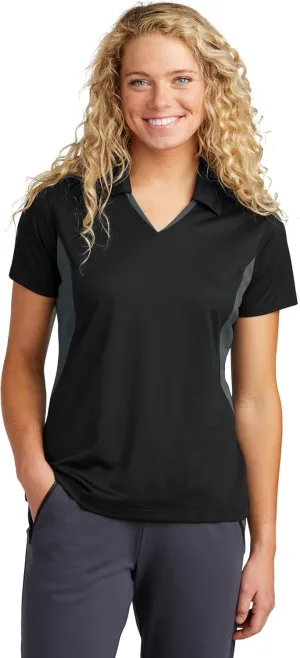 SPORT-TEK Women's Side Blocked Micropique Sport Wick Polo