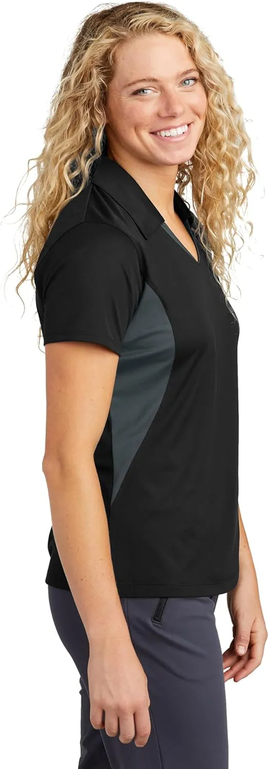 SPORT-TEK Women's Side Blocked Micropique Sport Wick Polo