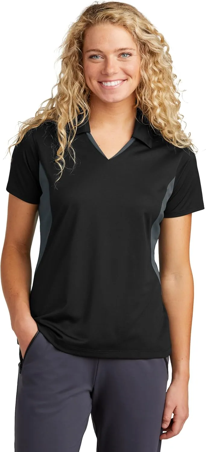 SPORT-TEK Women's Side Blocked Micropique Sport Wick Polo