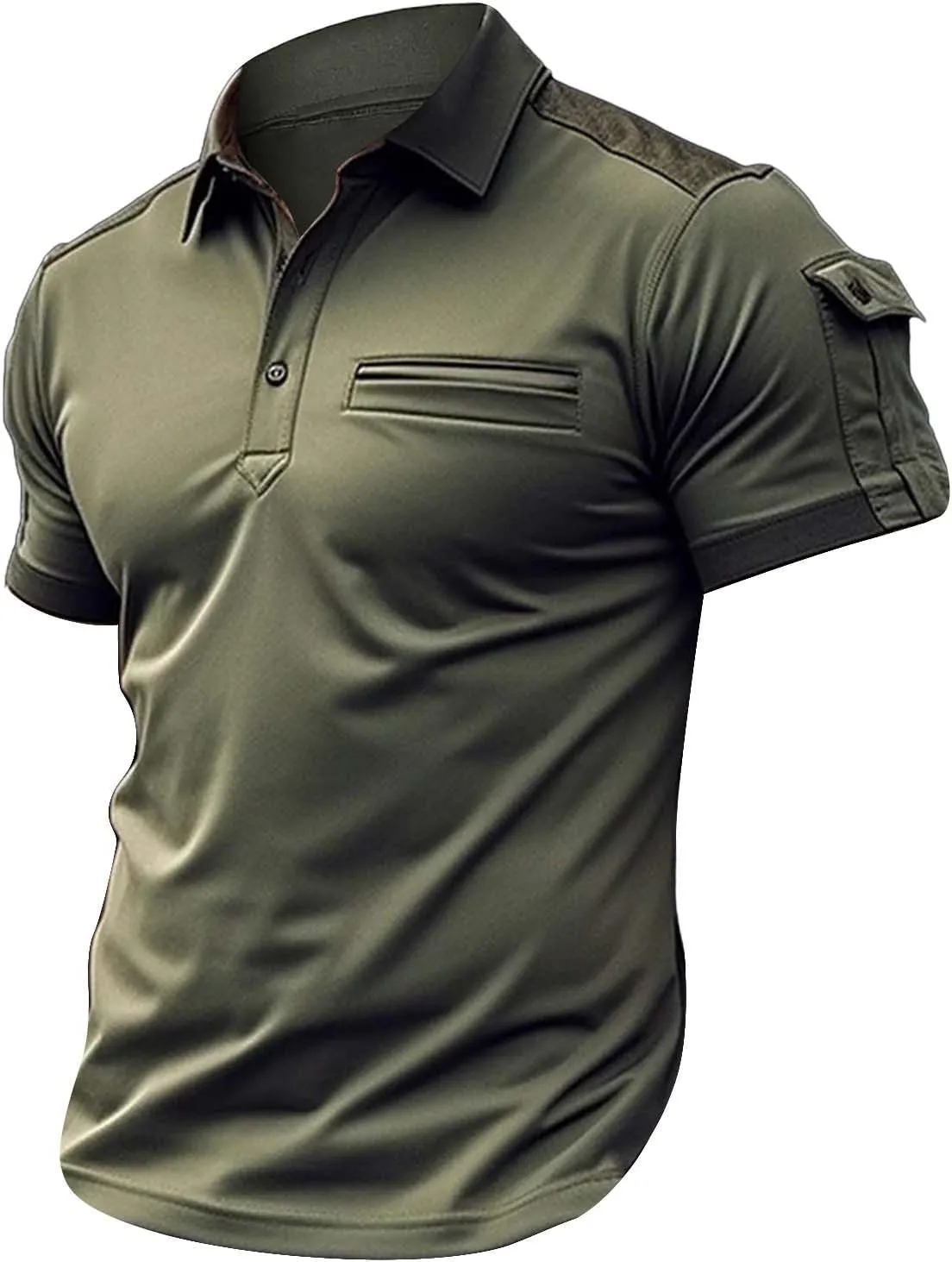 T Shirts for Man and Summer Casual Short Sleeved Buttons Lapel Solid Color Short Sleeved T Shirt Tops Mens Golf Polo