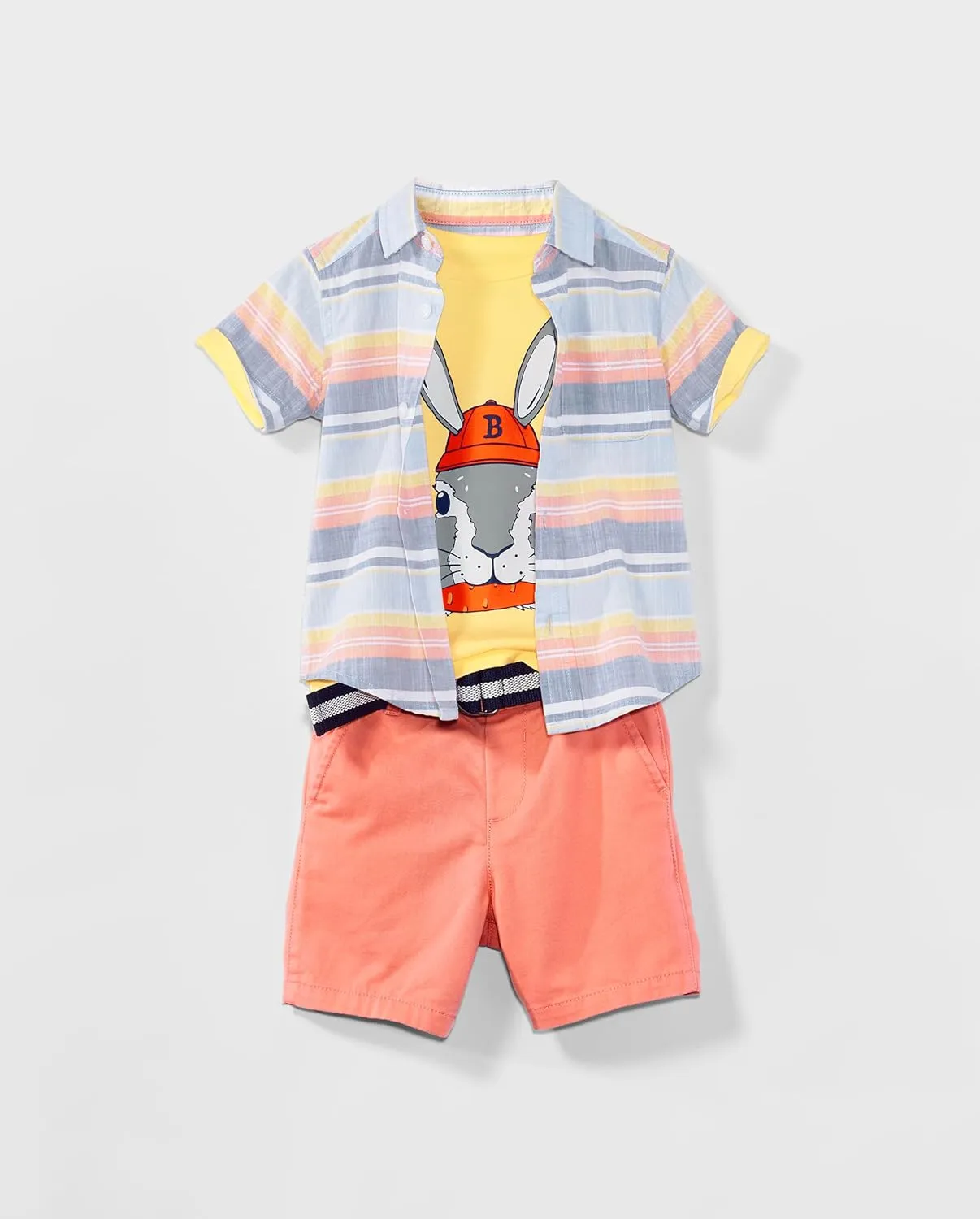 The Children's Place Boys' and Toddler Short Sleeve Button Down Shirt
