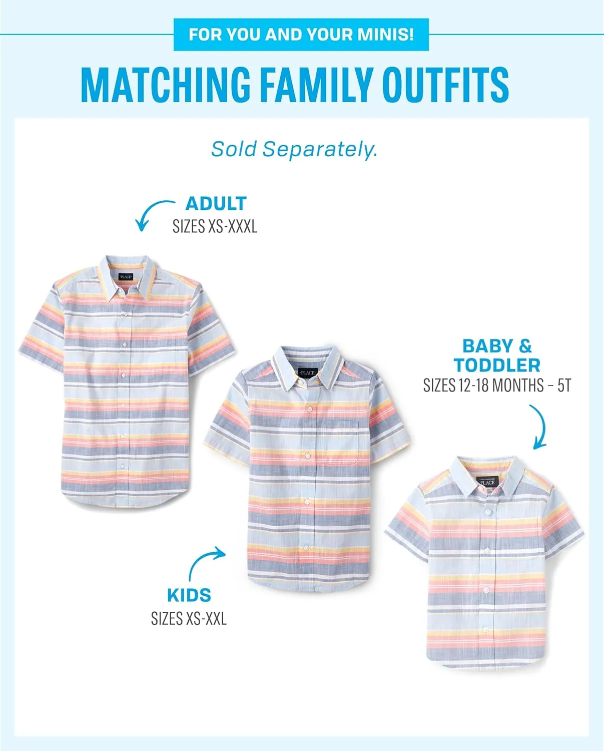 The Children's Place Boys' and Toddler Short Sleeve Button Down Shirt