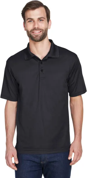 UltraClub Men's Cool & Dry Mesh Piqu Polo M BLACK