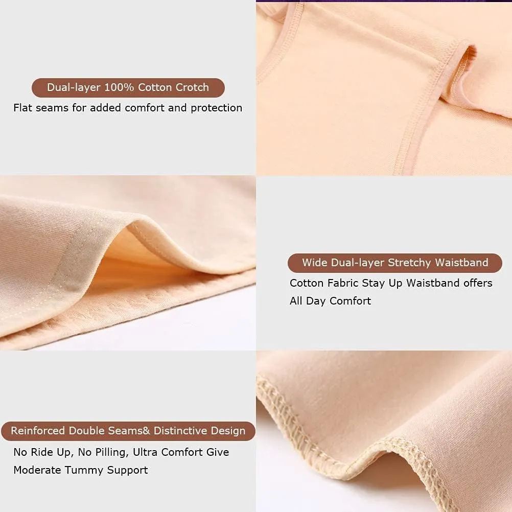 UMMISS Womens Underwear,Cotton High Waist Underwear for Women Full Coverage Soft Comfortable Briefs Panty Multipack