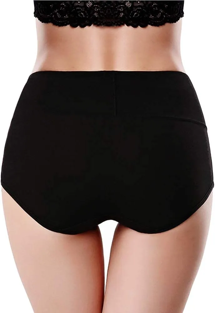 UMMISS Womens Underwear,Cotton High Waist Underwear for Women Full Coverage Soft Comfortable Briefs Panty Multipack