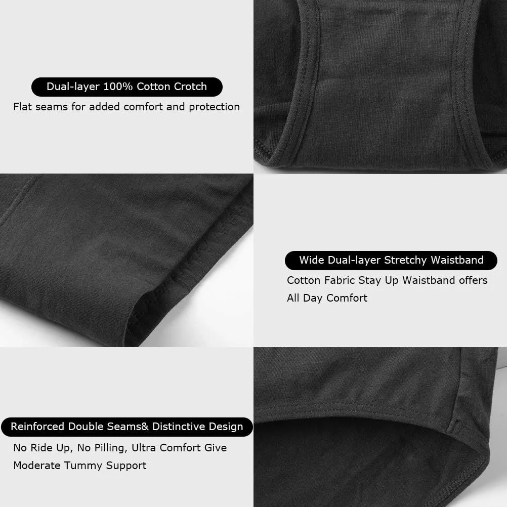 UMMISS Womens Underwear,Cotton High Waist Underwear for Women Full Coverage Soft Comfortable Briefs Panty Multipack