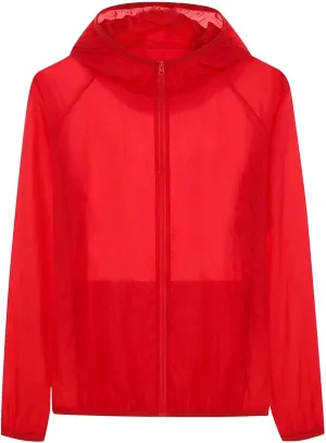 Unisex Sun Protection Jacket for Men & Women Full Zip Long Sleeve UV Hoodie Shirts Outdoor Athletic Jacket with Pocket