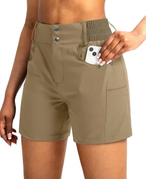 Viodia Women's 5" Hiking Golf Shorts with Pockets High Waist Stretch Cargo Short Shorts for Women Casual Summer