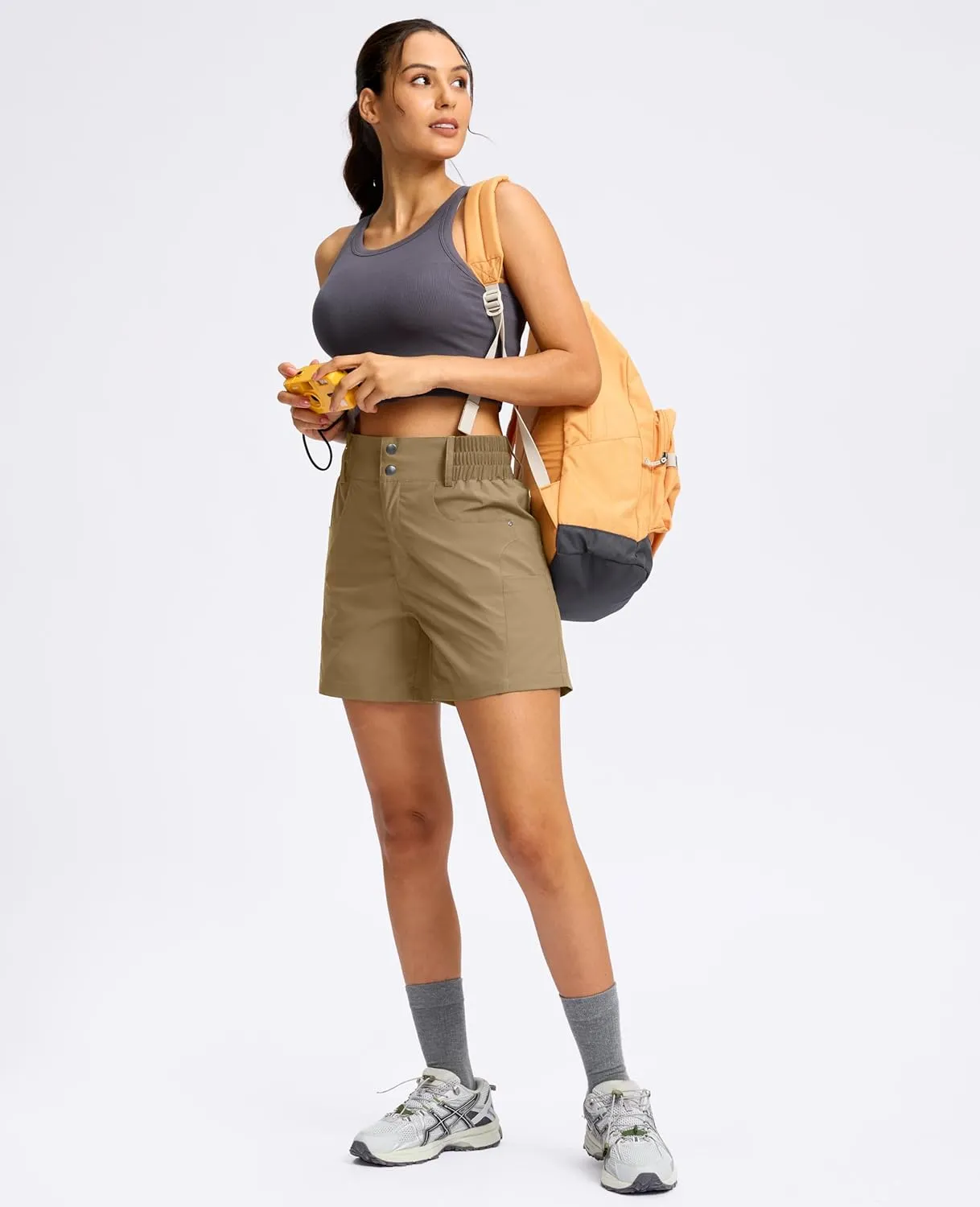Viodia Women's 5" Hiking Golf Shorts with Pockets High Waist Stretch Cargo Short Shorts for Women Casual Summer