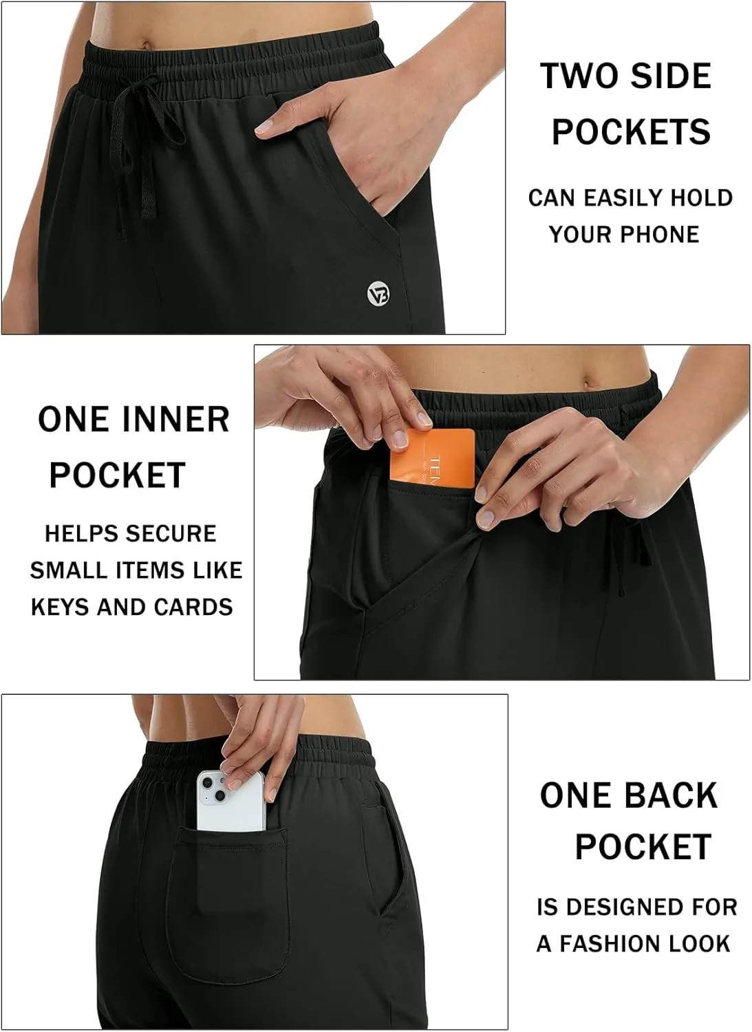 Women's Capri Pants Cotton Jersey Yoga Capris Drawstring Joggers Workout Sweatpants Loose Lounge Crop Pants Pockets