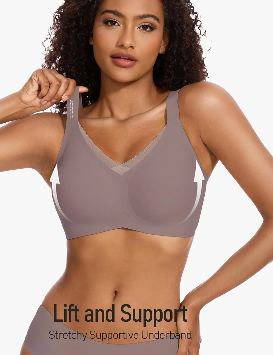 Womens Lace Seamless Bra Wireless Full Coverage Push Up Bras for Women No Underwire Comfortable Bralettes
