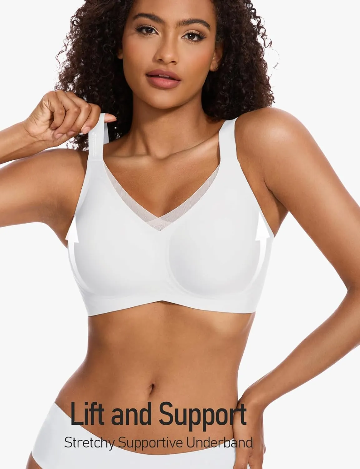 Womens Lace Seamless Bra Wireless Full Coverage Push Up Bras for Women No Underwire Comfortable Bralettes