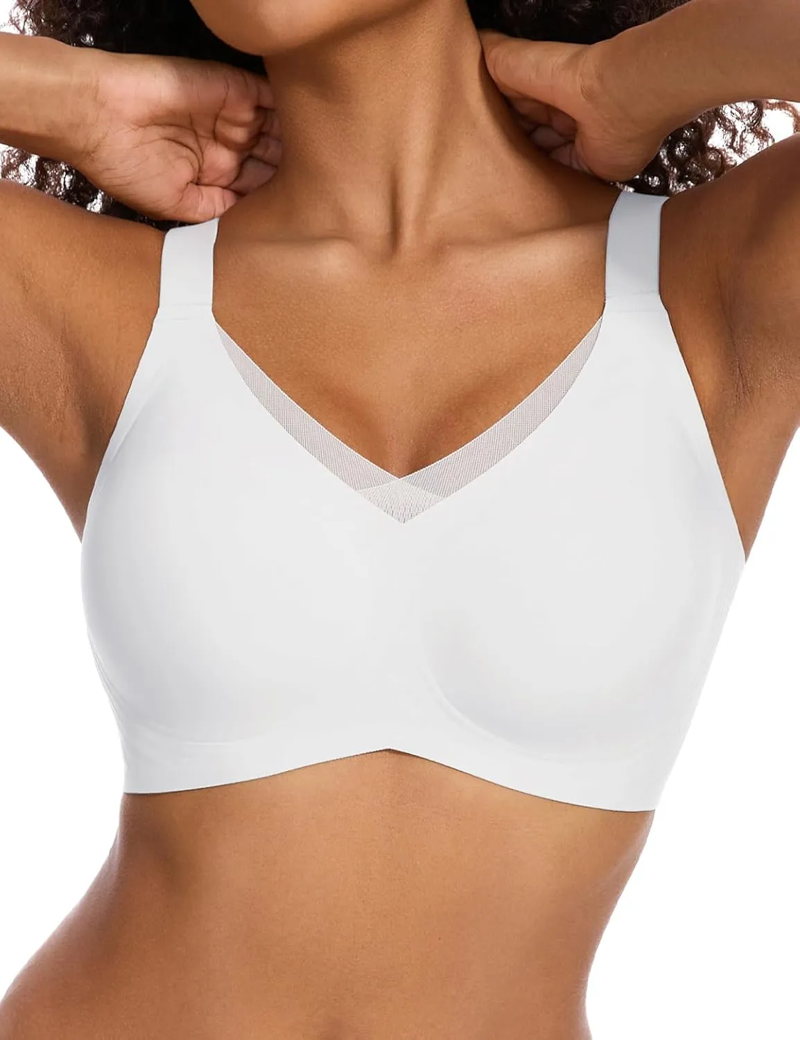 Womens Lace Seamless Bra Wireless Full Coverage Push Up Bras for Women No Underwire Comfortable Bralettes