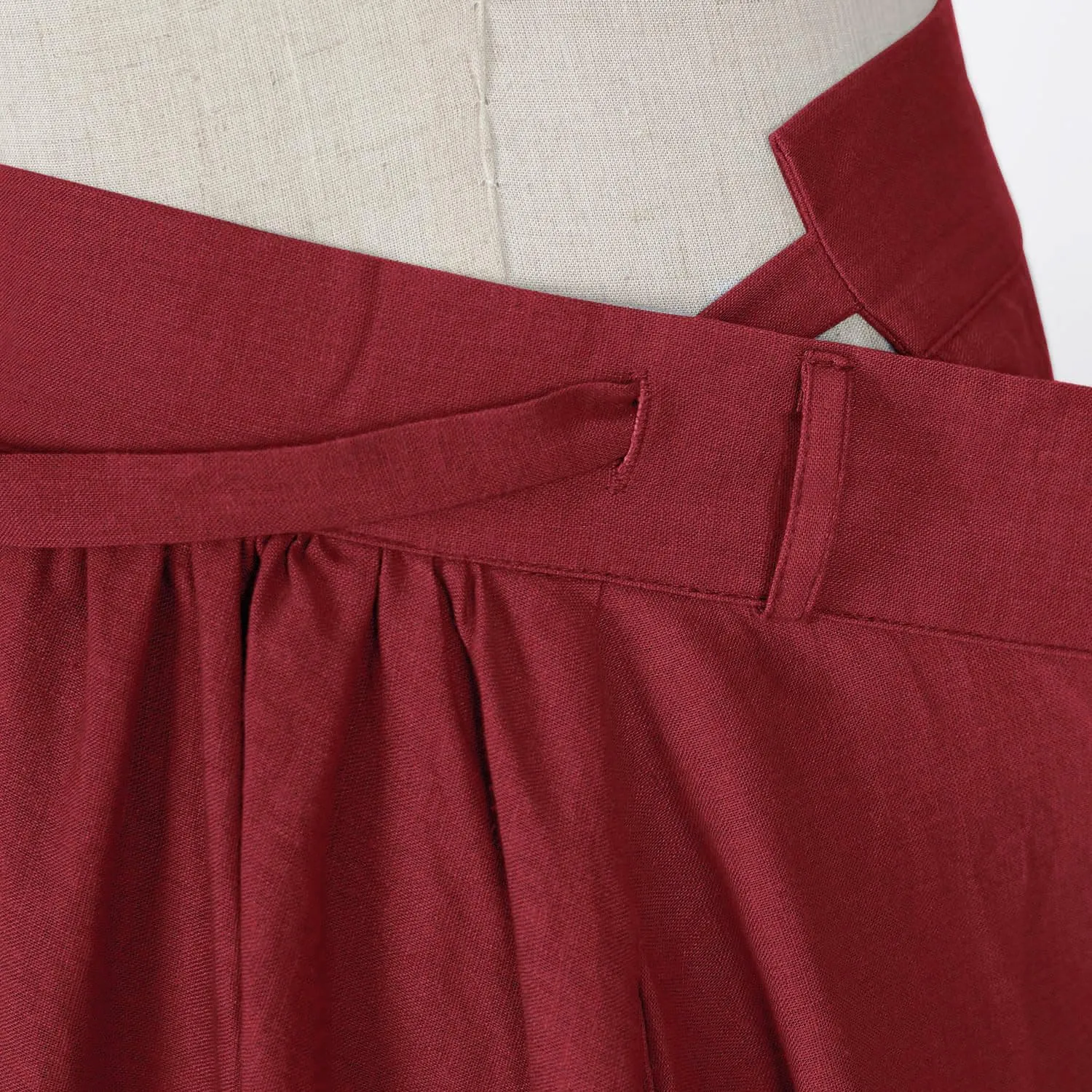 Women's Linen Wrap Skirt Casual Maxi Skirt Vintage A line Linen Skirt
