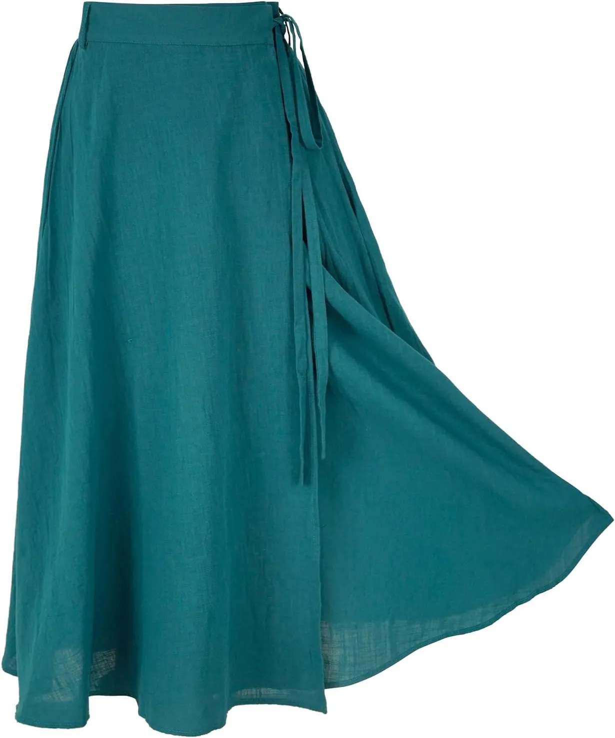 Women's Linen Wrap Skirt Casual Maxi Skirt Vintage A line Linen Skirt