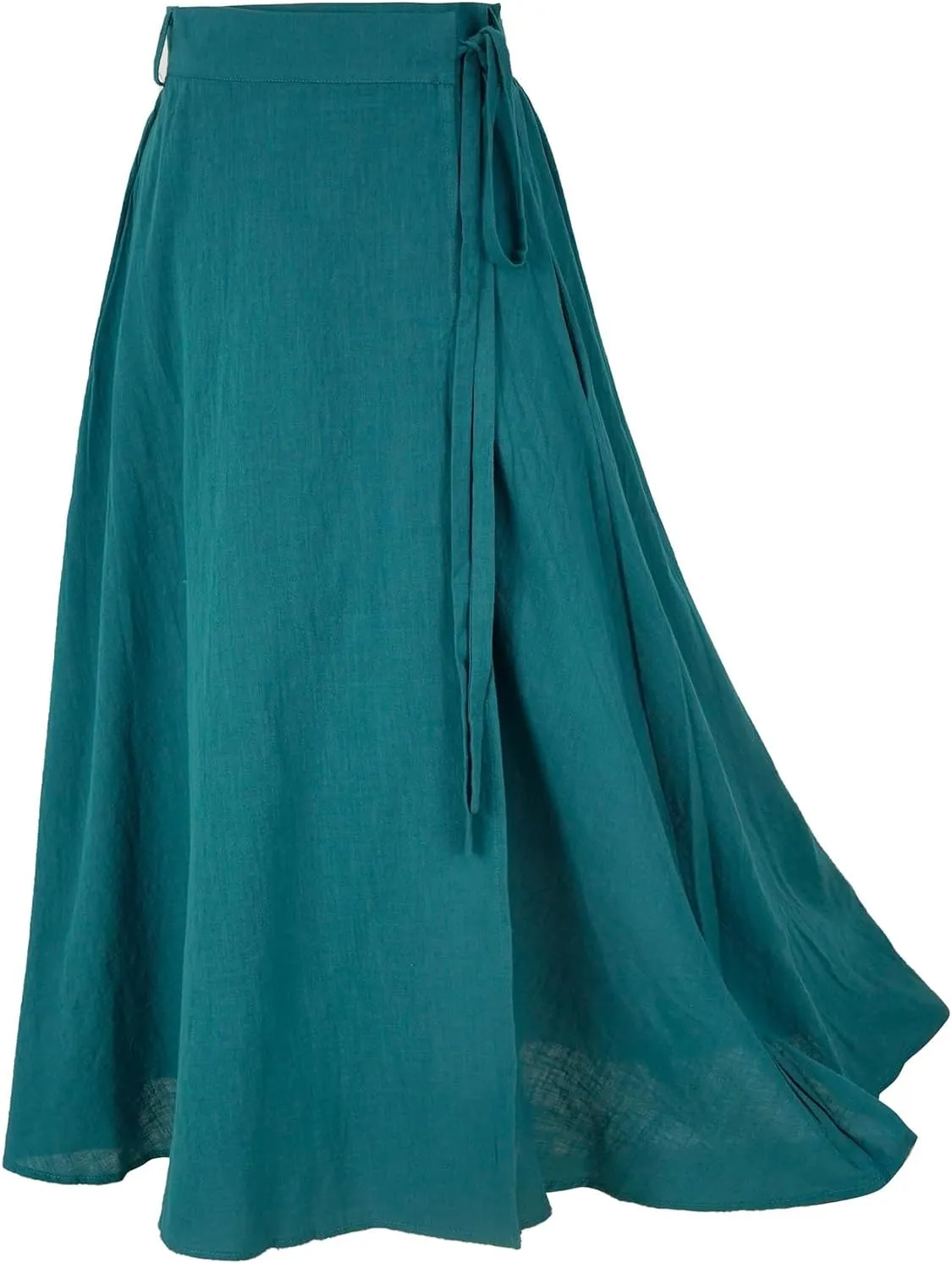 Women's Linen Wrap Skirt Casual Maxi Skirt Vintage A line Linen Skirt