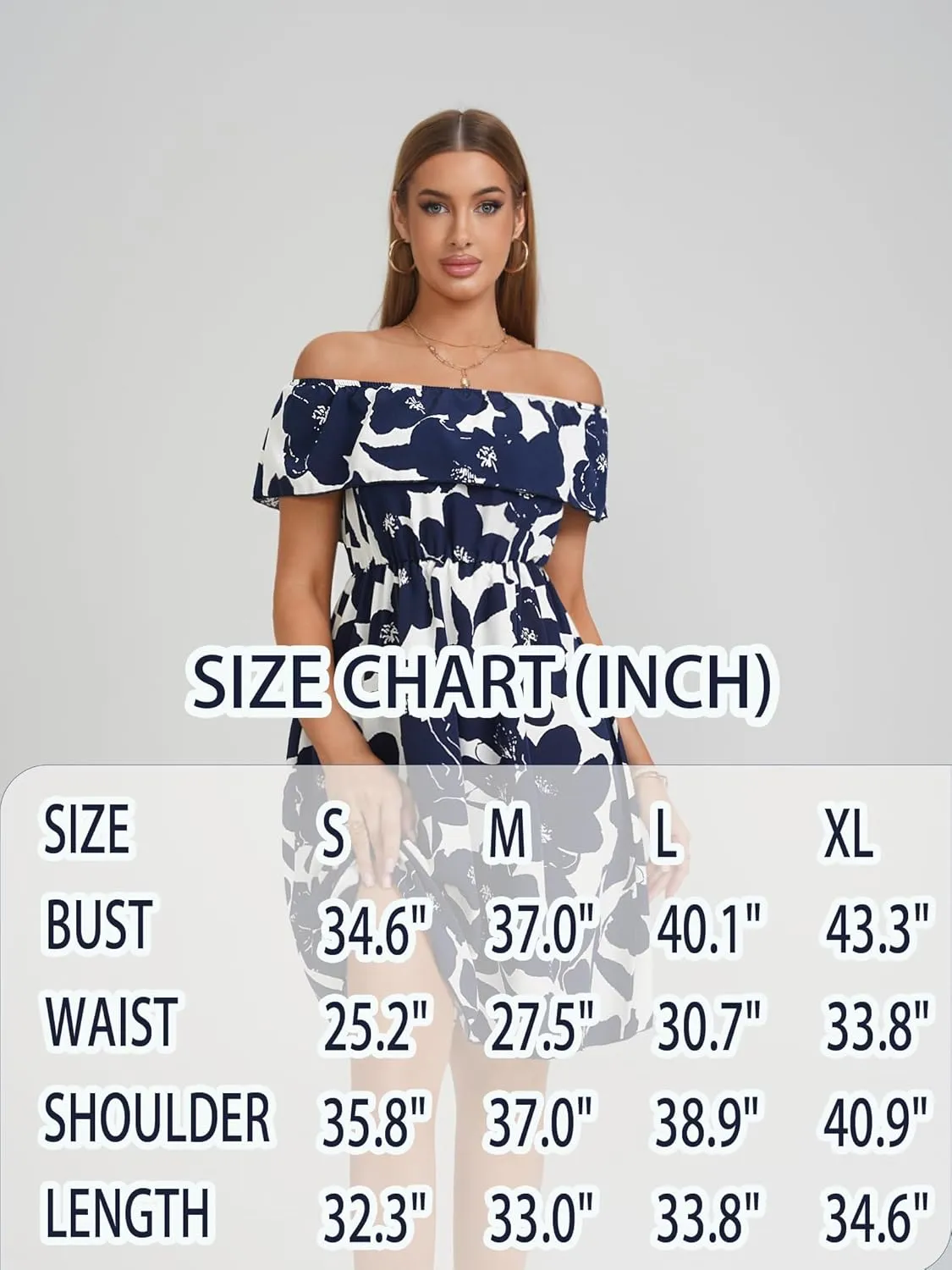 Womens Off Shoulder Ruffle Floral Wedding Guest Dresses A Line Shift Short Skater Dress